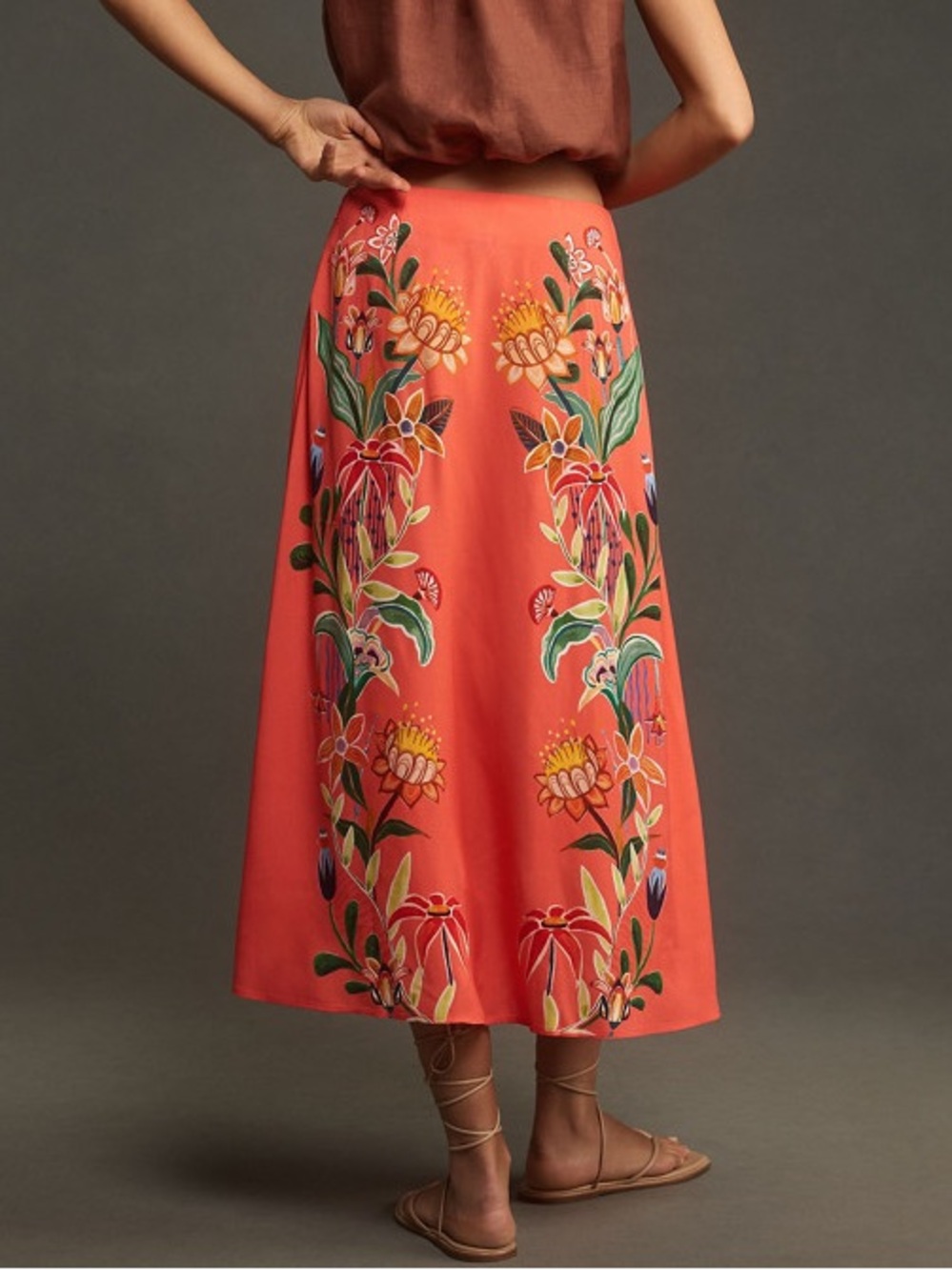 Farm Rio Slip Skirt Midi Size L - Picture 3 of 10